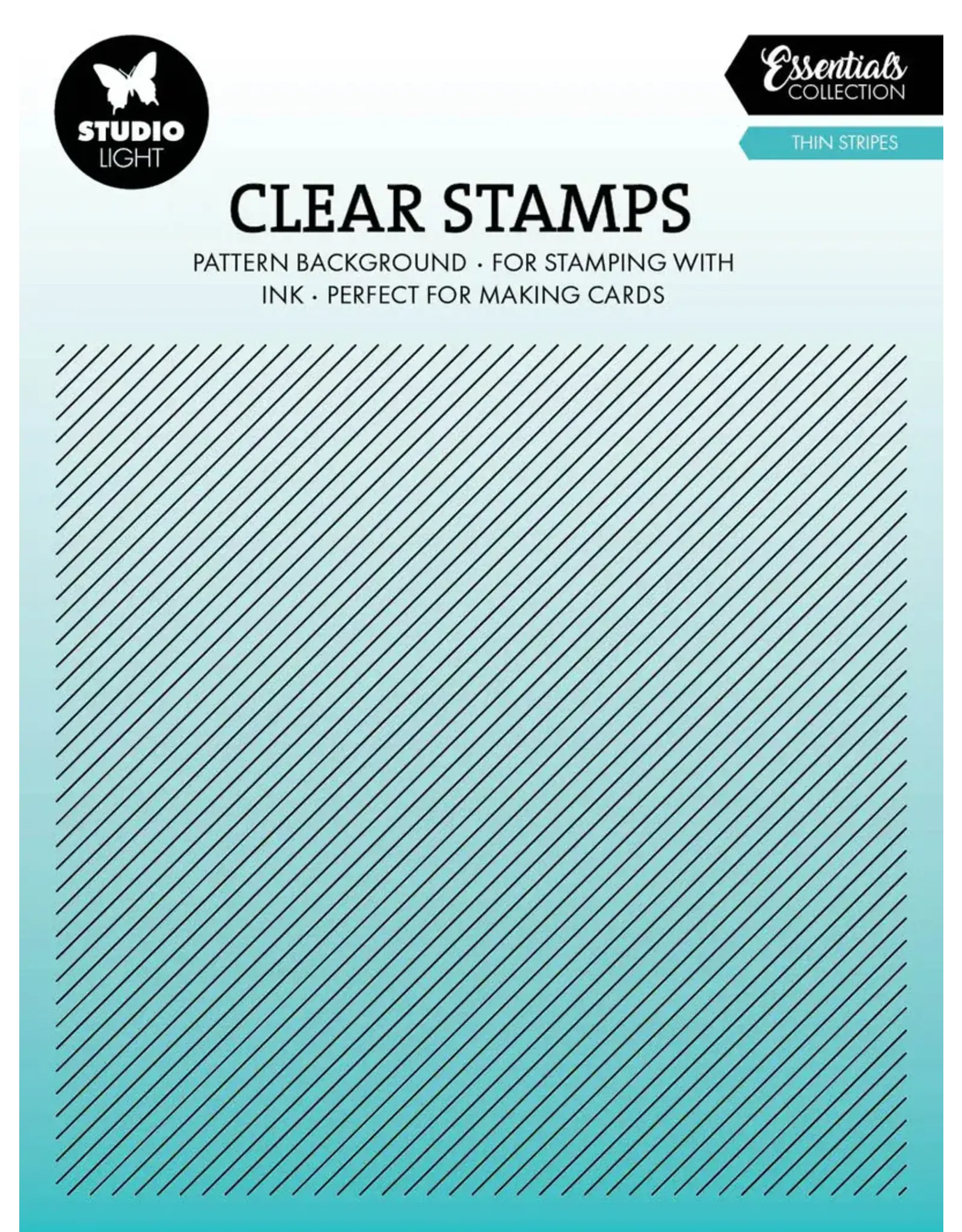 STUDIOLIGHT STUDIOLIGHT ESSENTIALS COLLECTION THIN STRIPES CLEAR STAMP