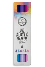 STUDIOLIGHT STUDIOLIGHT ART BY MARLENE ESSENTIALS COLLECTION DUO ACRYLIC MARKERS - PURPLES 3/PK