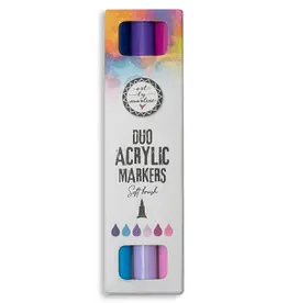 STUDIOLIGHT STUDIOLIGHT ART BY MARLENE ESSENTIALS COLLECTION DUO ACRYLIC MARKERS - PURPLES 3/PK