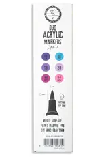 STUDIOLIGHT STUDIOLIGHT ART BY MARLENE ESSENTIALS COLLECTION DUO ACRYLIC MARKERS - PURPLES 3/PK