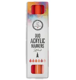 STUDIOLIGHT STUDIOLIGHT ART BY MARLENE ESSENTIALS COLLECTION DUO ACRYLIC MARKERS - REDS 3/PK