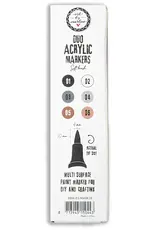 STUDIOLIGHT STUDIOLIGHT ART BY MARLENE ESSENTIALS COLLECTION DUO ACRYLIC MARKERS - BROWNS 3/PK