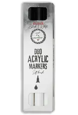 STUDIOLIGHT STUDIOLIGHT ART BY MARLENE ESSENTIALS COLLECTION DUO ACRYLIC MARKERS - BLACK & WHITE 3/PK
