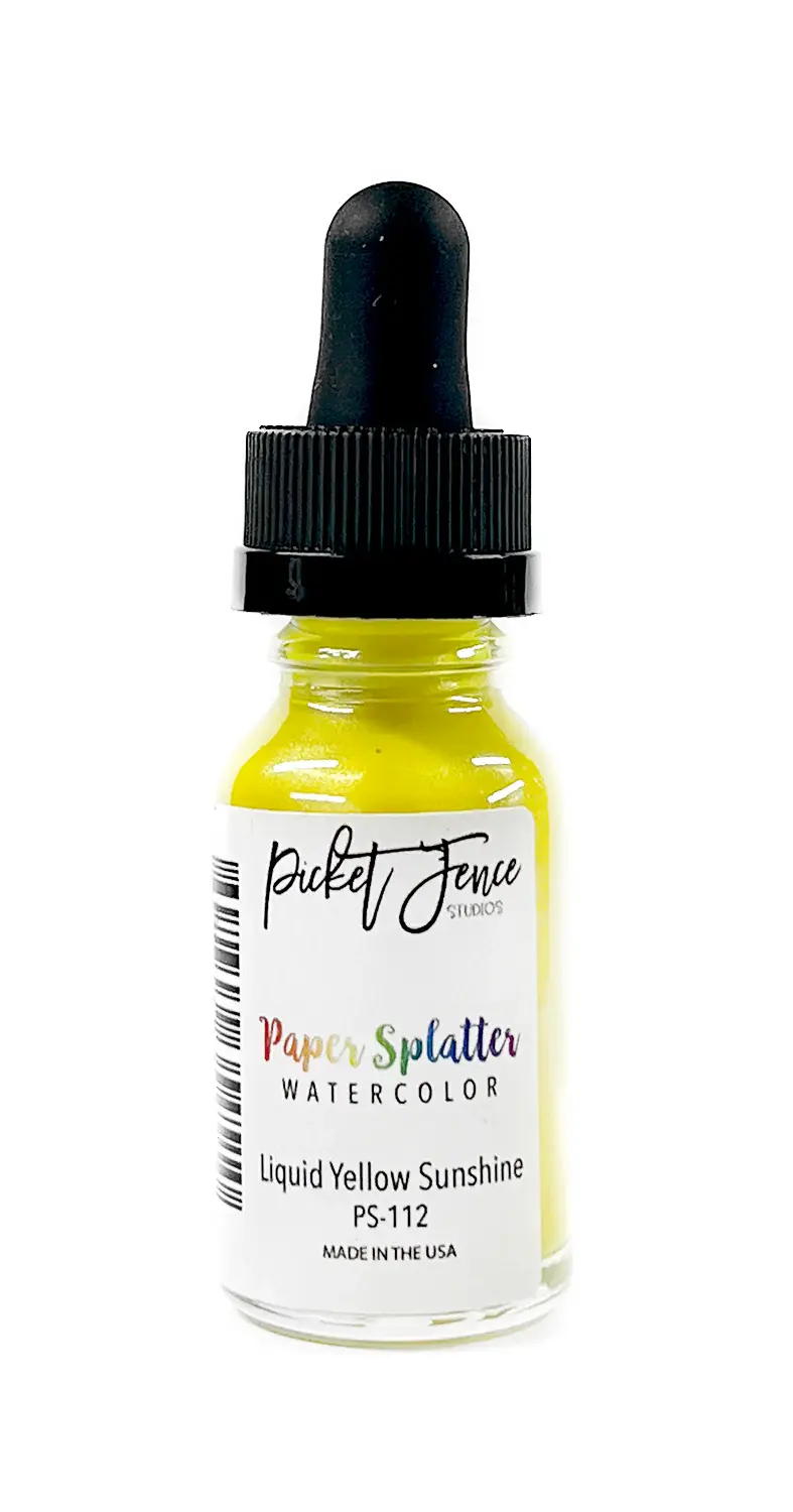PICKET FENCE STUDIOS LIQUID YELLOW SUNSHINE PAPER SPLATER WATERCOLOR