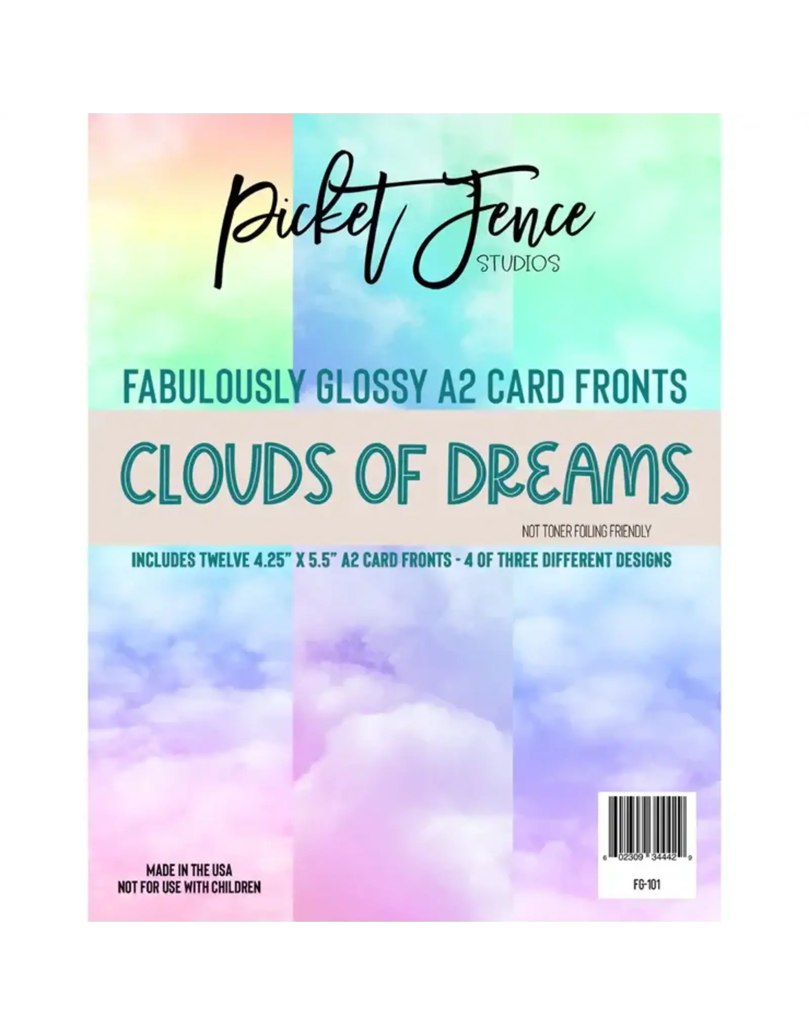 PICKET FENCE PICKET FENCE STUDIOS CLOUDS OF DREAMS FABULOUSLY GLOSSY A2 CARD FRONTS