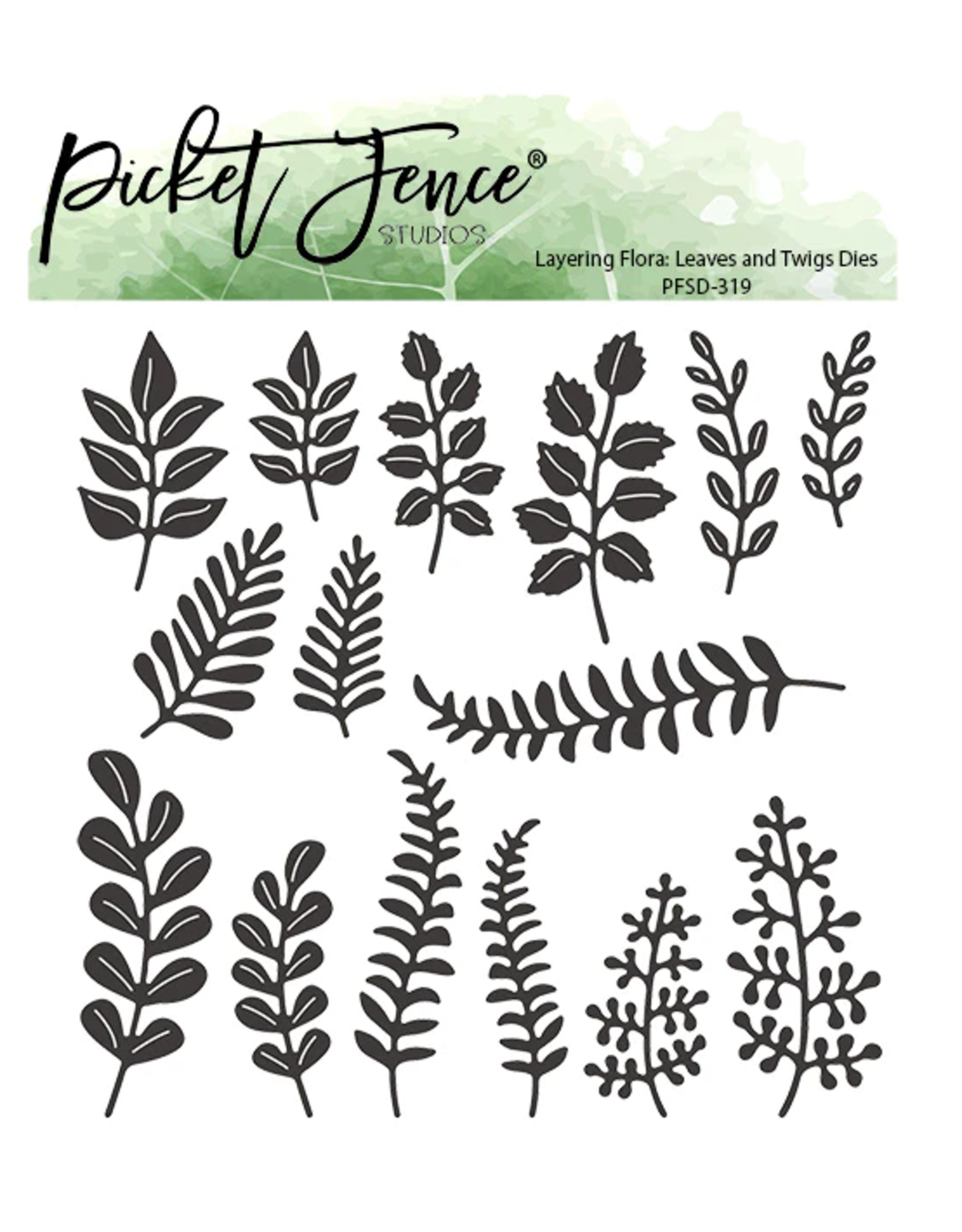 PICKET FENCE PICKET FENCE STUDIOS LAYERING FLORA: LEAVES AND TWIGS DIE SET