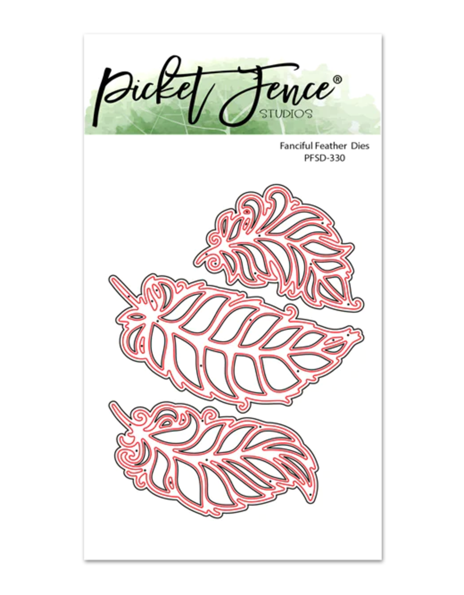 PICKET FENCE PICKET FENCE STUDIOS FANCIFUL FEATHER DIE SET