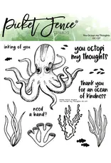 PICKET FENCE PICKET FENCE STUDIOS YOU OCTOPI MY THOUGHTS CLEAR STAMP SET