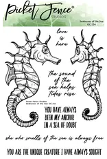 PICKET FENCE PICKET FENCE STUDIOS SEAHORSES OF THE SEA CLEAR STAMP SET