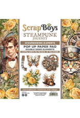 SCRAPBOYS SCRAPBOYS STEAMPUNK JOURNEY 6x6 POP UP PAPER PAD 24 SHEETS