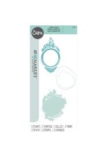 SIZZIX SIZZIX 49 AND MARKET ARTSY REGAL FRAME LAYERED CLEAR STAMP SET