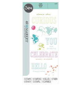 SIZZIX SIZZIX 49 AND MARKET HELLO YOU SENTIMENTS CLEAR STAMP SET