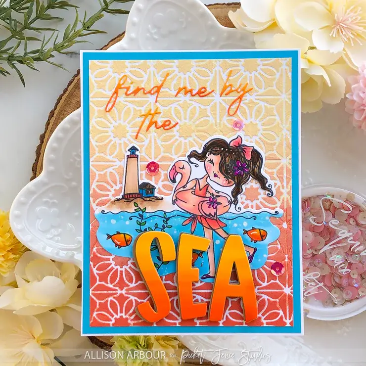 PICKET FENCE STUDIOS DEAR SUMMER LOVING CLEAR STAMP SET