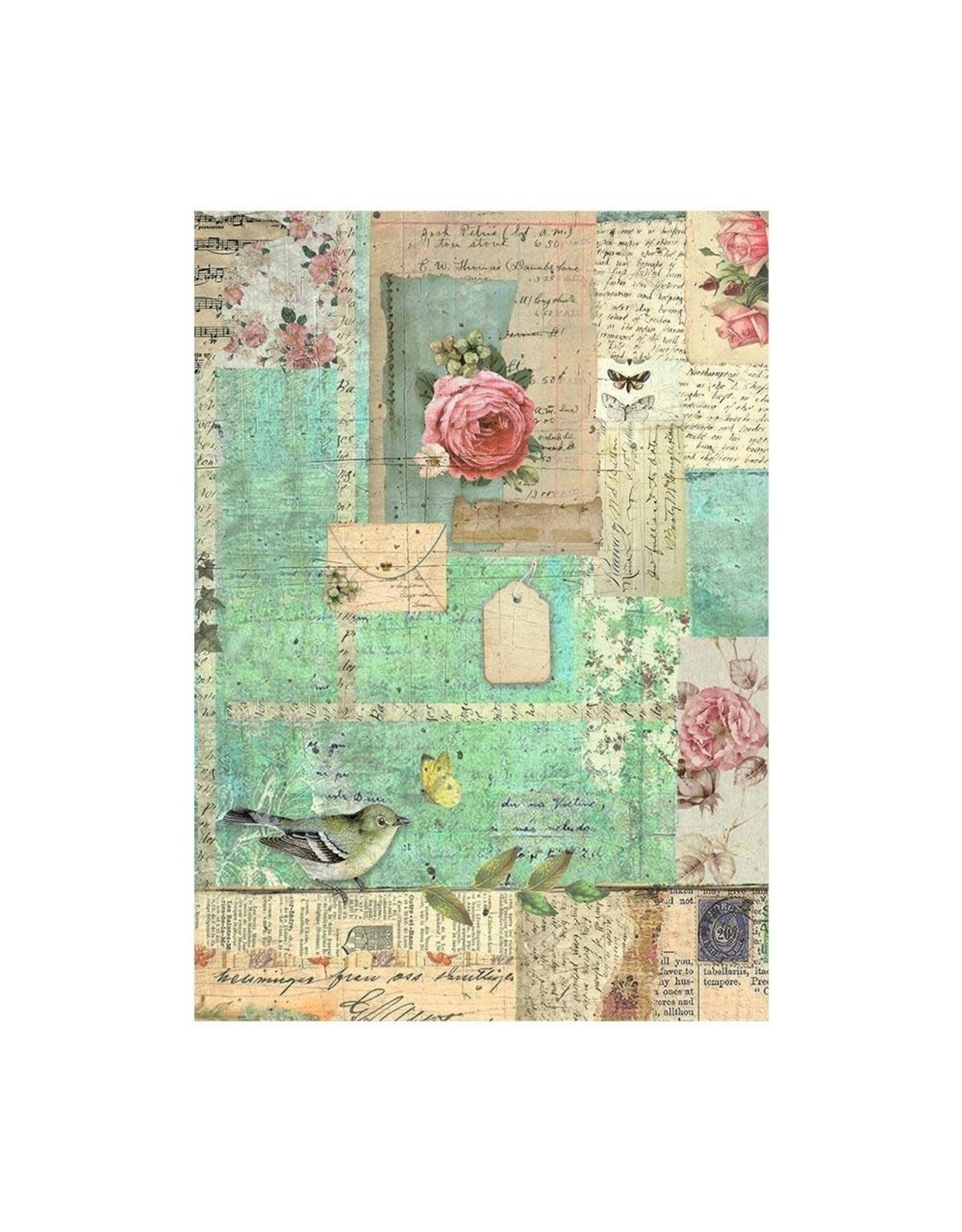 STAMPERIA STAMPERIA GARDEN ASSORTED A6 RICE PAPER DECOUPAGE BACKGROUNDS 10.5X14.8CM 8/PK
