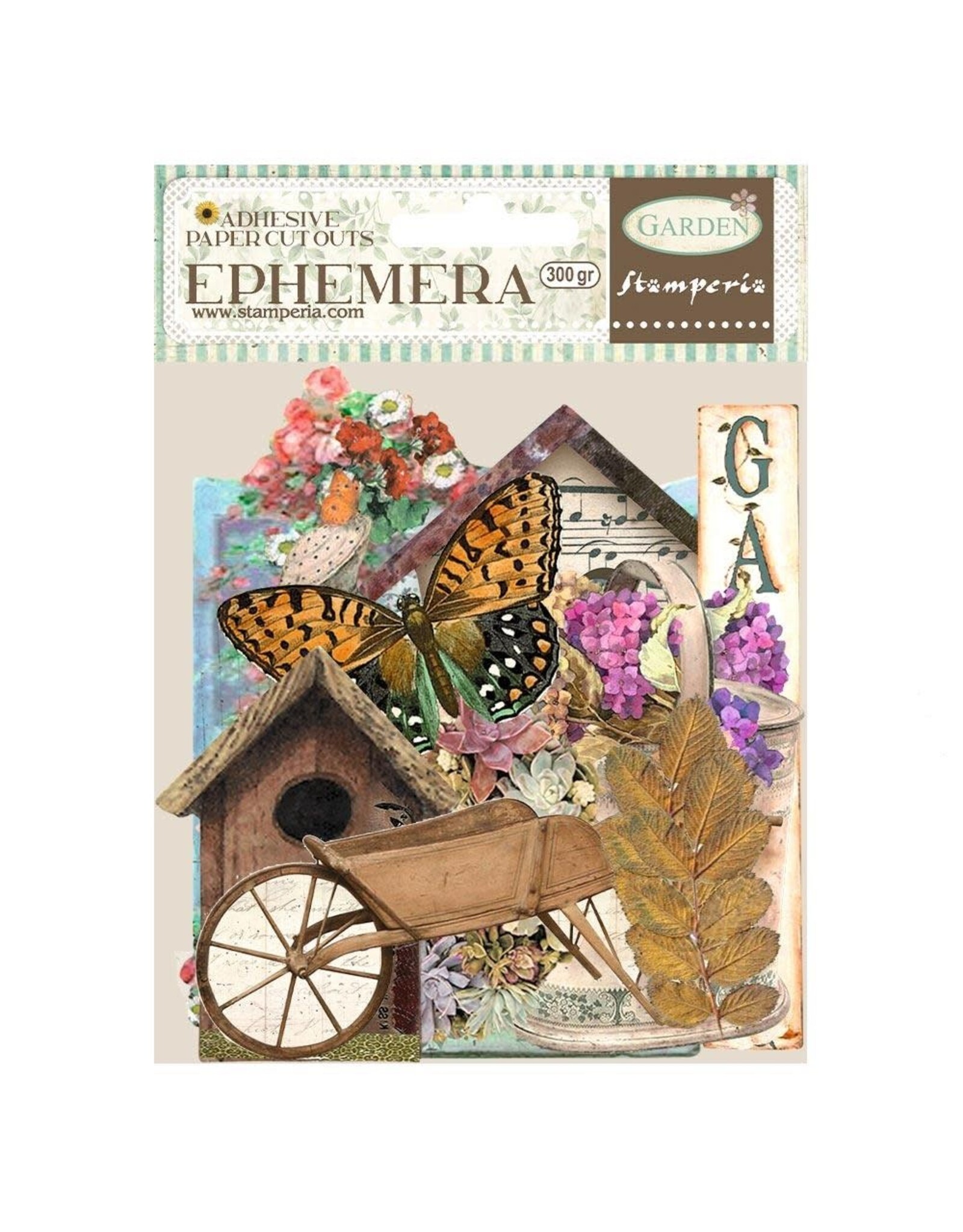 STAMPERIA STAMPERIA GARDEN ADHESIVE PAPER CUT OUTS