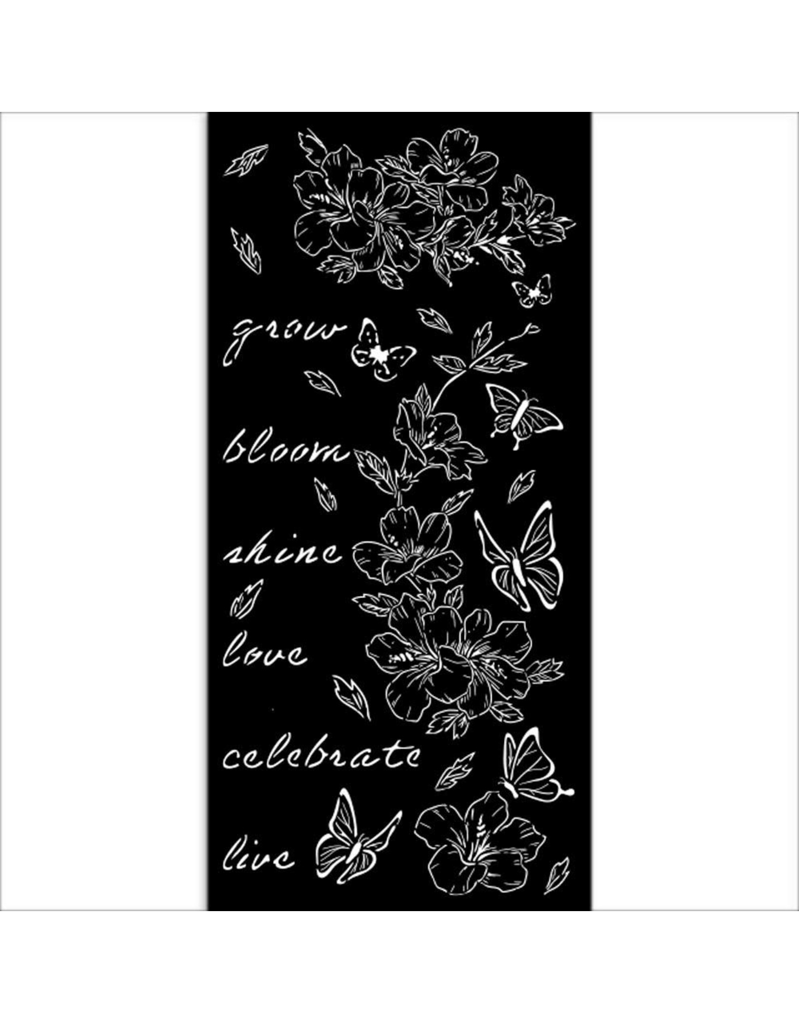 STAMPERIA STAMPERIA VICKY PAPAIOANNOU CREATE HAPPINESS SECRET DIARY FLOWERS & BUTTERFLY STENCIL