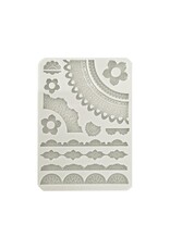 STAMPERIA STAMPERIA VICKY PAPAIOANNOU CREATE HAPPINESS SECRET DIARY LACE BORDERS A6 SILICONE MOULD