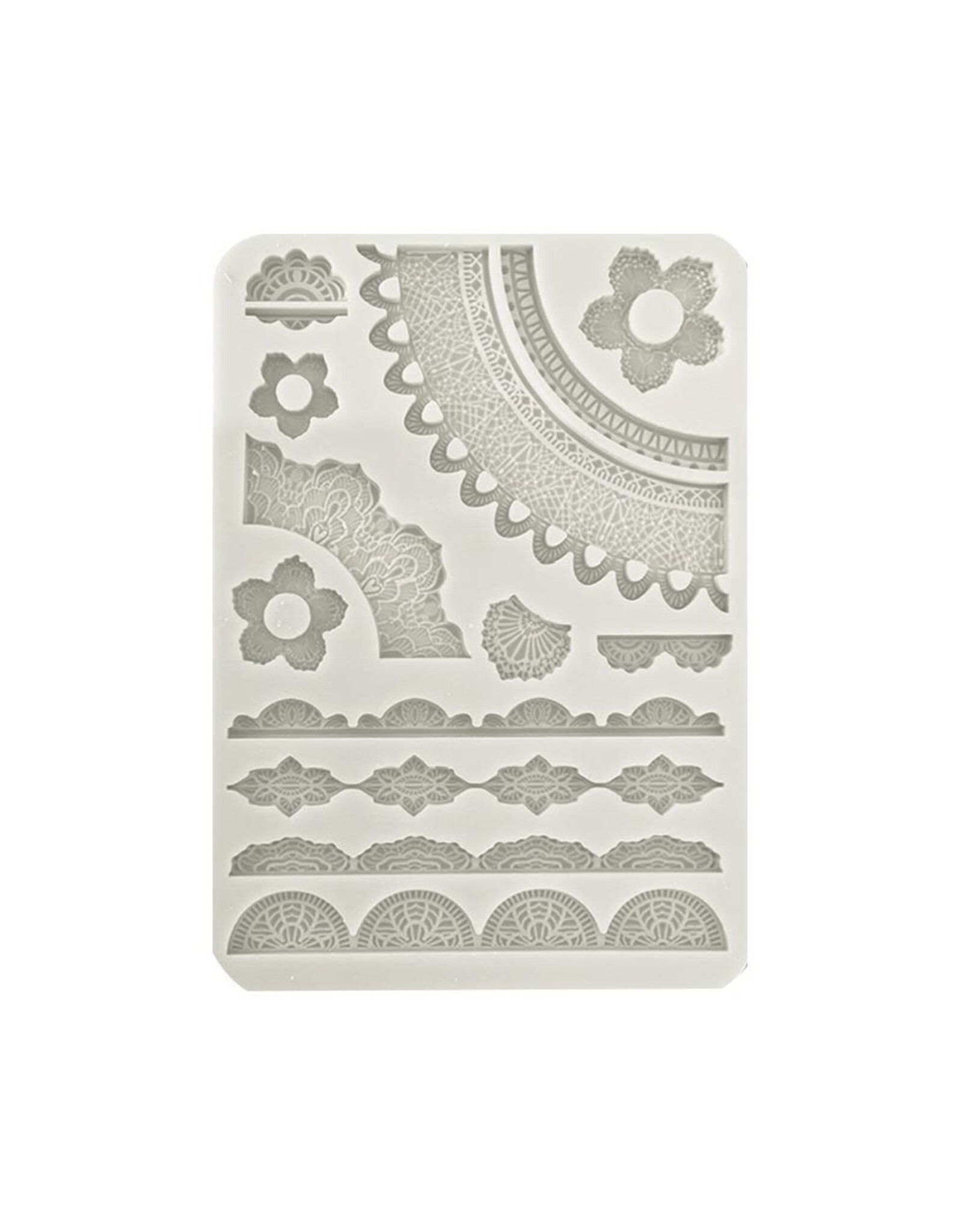 STAMPERIA STAMPERIA VICKY PAPAIOANNOU CREATE HAPPINESS SECRET DIARY LACE BORDERS A6 SILICONE MOULD