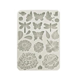 STAMPERIA STAMPERIA VICKY PAPAIOANNOU CREATE HAPPINESS SECRET DIARY BUTTERFLIES & FLOWERS A6 SILICONE MOULD