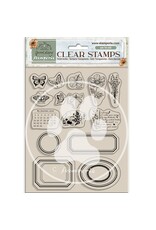 STAMPERIA STAMPERIA VICKY PAPAIOANNOU CREATE HAPPINESS SECRET DIARY LABELS CLEAR STAMP SET