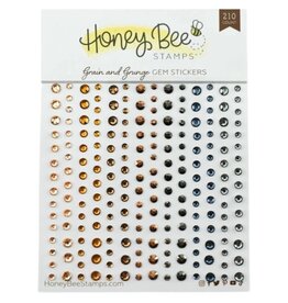 HONEY BEE HONEY BEE STAMPS GRAIN AND GRUNGE GEM STICKERS