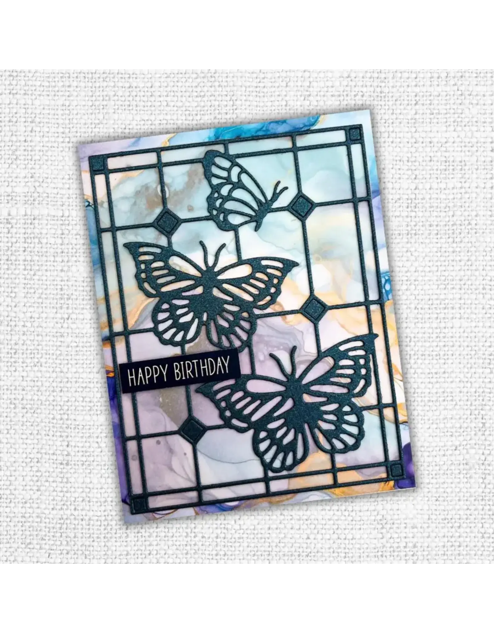 PAPER ROSE PAPER ROSE STUDIO ALORA BUTTERFLY STAINED GLASS COVERPLATE METAL DIE