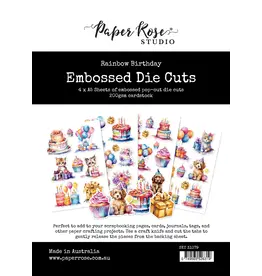 PAPER ROSE PAPER ROSE RAINBOW BIRTHDAY EMBOSSED DIE CUTS