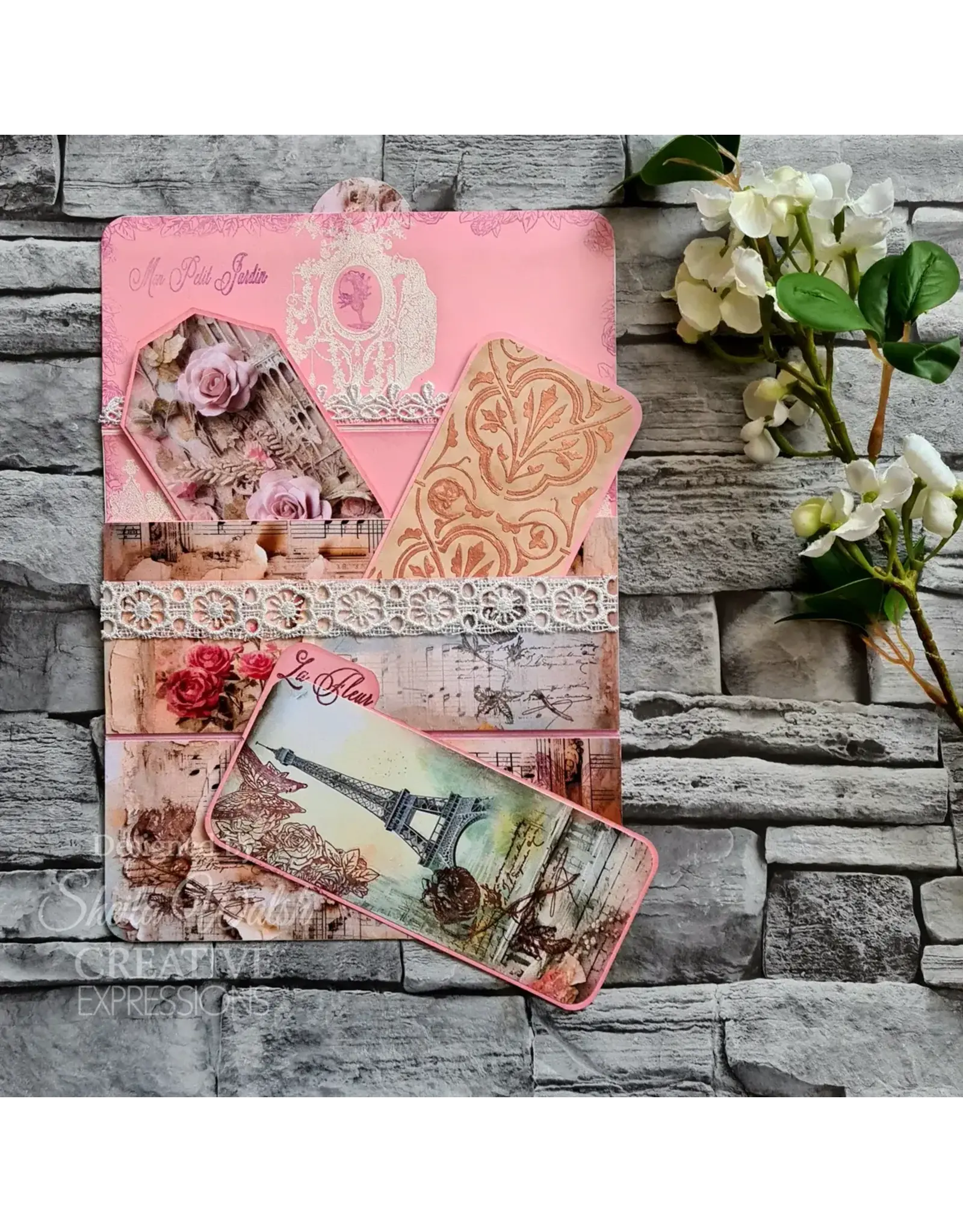 CREATIVE EXPRESSIONS CREATIVE EXPRESSIONS TAYLOR MADE JOURNALS CHATEAU GARDEN 6x8 CLEAR STAMP SET
