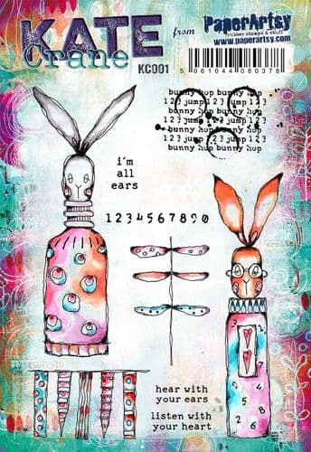 PAPER ARTSY PAPER ARTSY KATE CRANE KC001 CLING STAMP SET