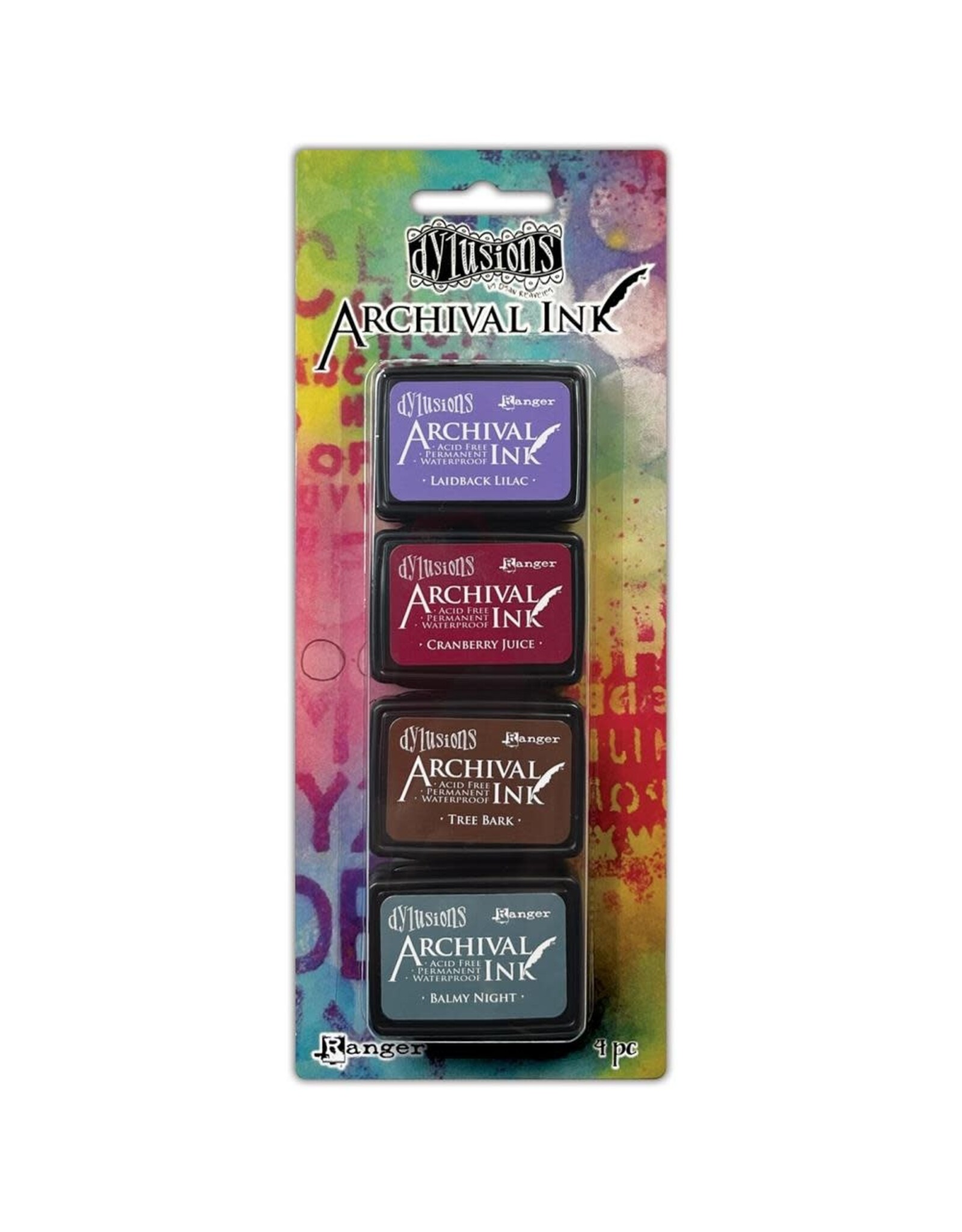 RANGER DYLUSIONS ARCHIVAL MINI INK PAD KIT #4