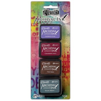 RANGER DYLUSIONS ARCHIVAL MINI INK PAD KIT #4
