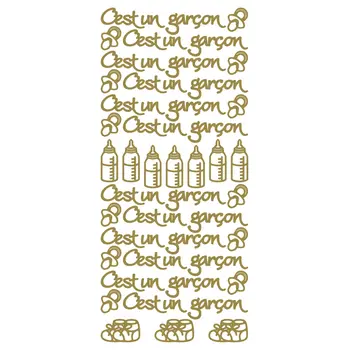 ECSTASY CRAFTS ECSTASY CRAFTS C'EST UN GARÇON GOLD PEEL OFF STICKERS
