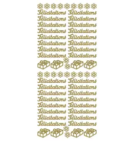 ECSTASY CRAFTS ECSTASY CRAFTS FÉLICITATIONS GOLD PEEL OFF STICKERS