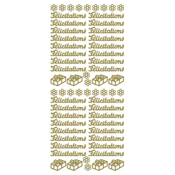 ECSTASY CRAFTS ECSTASY CRAFTS FÉLICITATIONS GOLD PEEL OFF STICKERS
