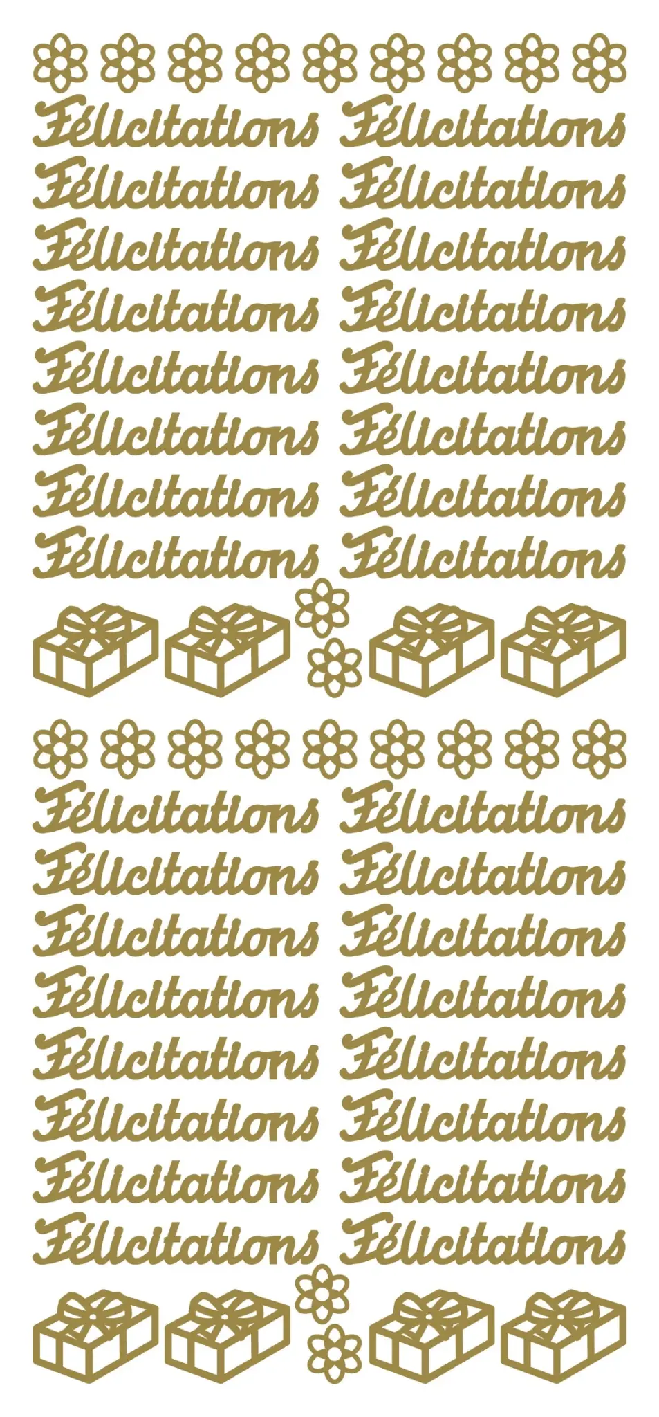 ECSTASY CRAFTS ECSTASY CRAFTS FÉLICITATIONS GOLD PEEL OFF STICKERS