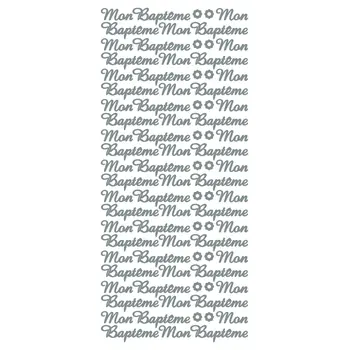 ECSTASY CRAFTS ECSTASY CRAFTS MON BAPTÊME SILVER PEEL OFF STICKERS