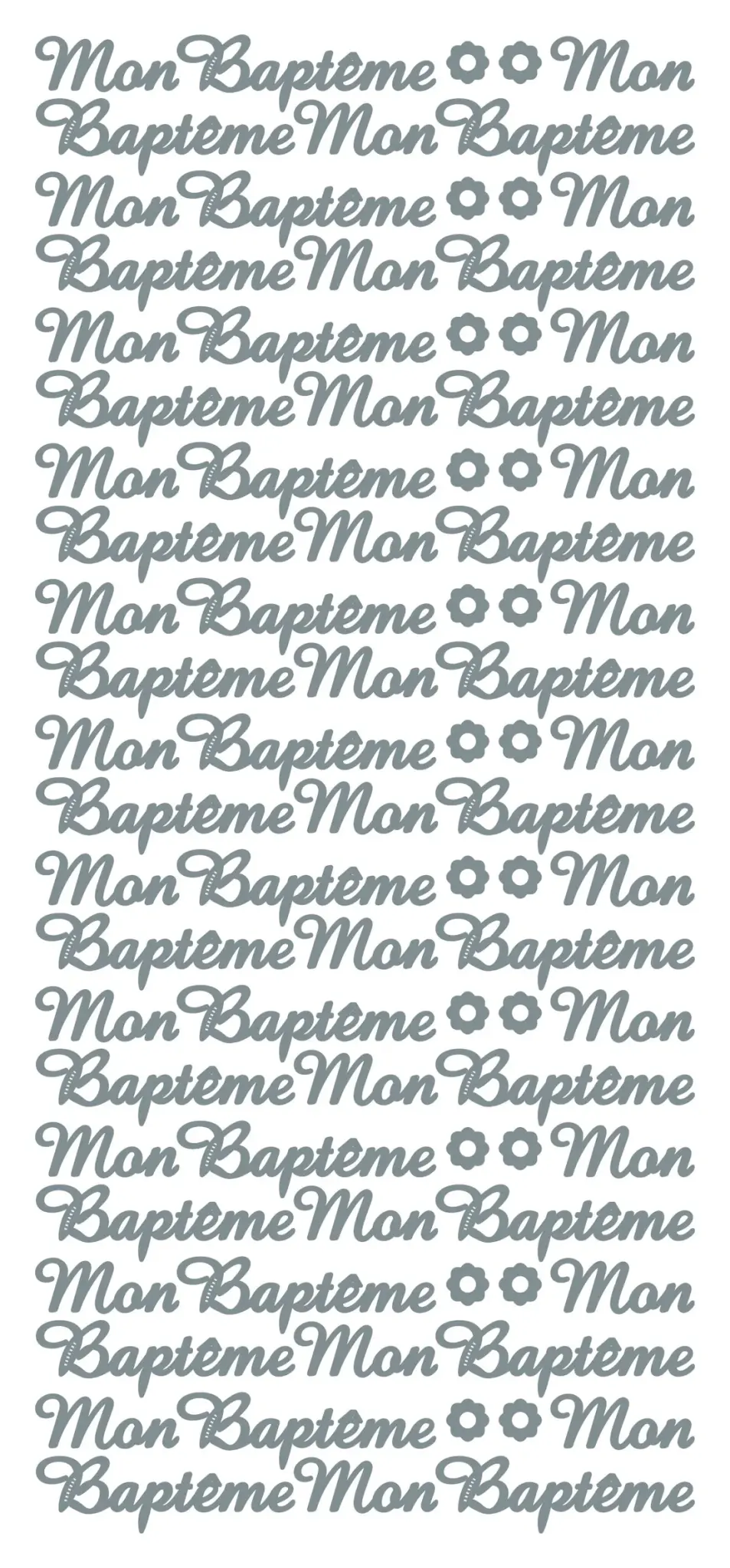 ECSTASY CRAFTS ECSTASY CRAFTS MON BAPTÊME SILVER PEEL OFF STICKERS