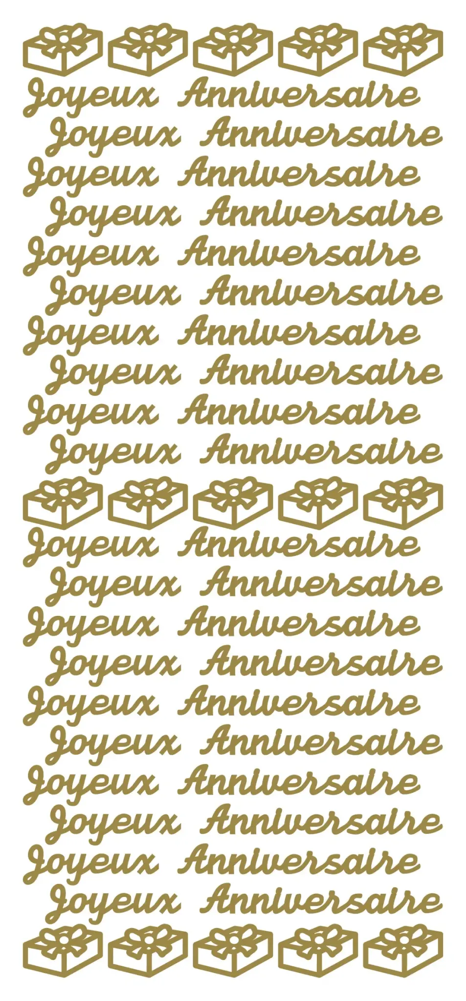 ECSTASY CRAFTS ECSTASY CRAFTS JOYEUX ANNIVERSAIRE GOLD PEEL OFF STICKERS