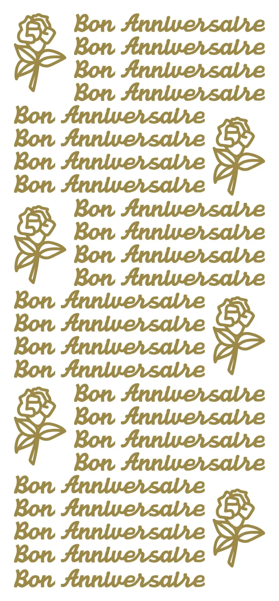 ECSTASY CRAFTS ECSTASY CRAFTS BON ANNIVERSAIRE GOLD PEEL OFF STICKERS