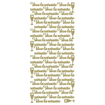 ECSTASY CRAFTS ECSTASY CRAFTS VIVE LA RETRAITE GOLD PEEL OFF STICKERS