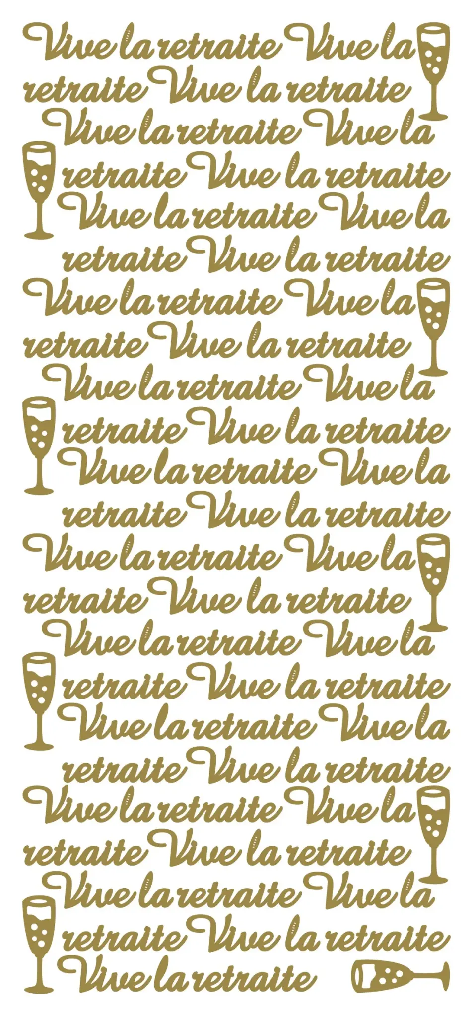 ECSTASY CRAFTS ECSTASY CRAFTS VIVE LA RETRAITE GOLD PEEL OFF STICKERS