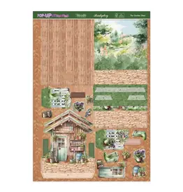 HUNKYDORY CRAFTS LTD. HUNKYDORY POP-UP STEPPER CARD - THE GARDEN SHED