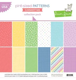 LAWN FAWN LAWN FAWN PINT-SIZED PATTERNS SUMMERTIME 12x12 COLLECTION PACK 12 SHEETS