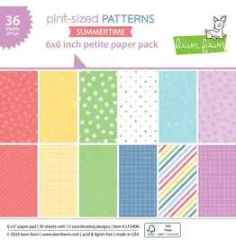 LAWN FAWN LAWN FAWN PINT-SIZED PATTERNS SUMMERTIME 6x6 PETITE PAPER PACK 36 SHEETS