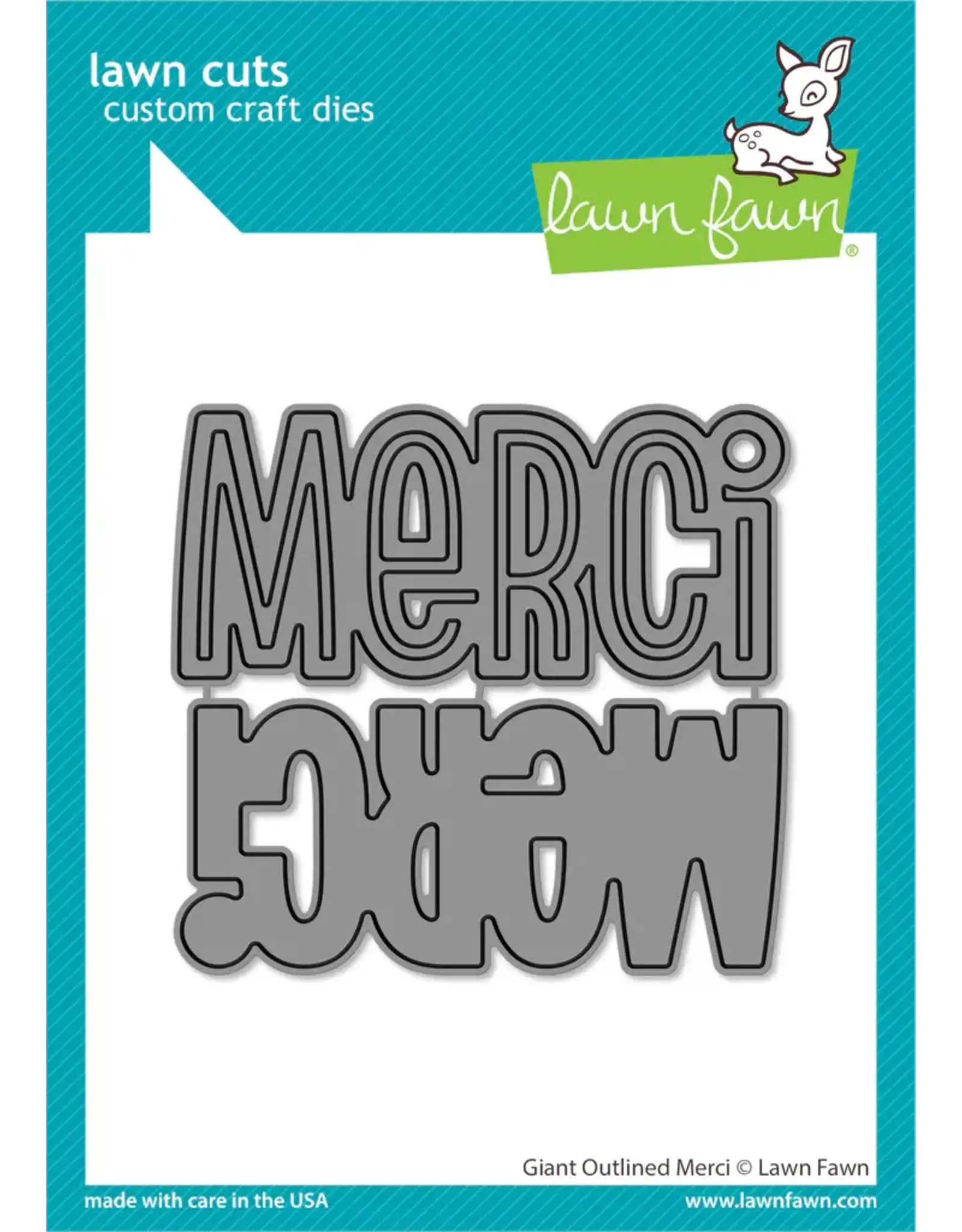 LAWN FAWN LAWN FAWN GIANT OUTLINED MERCI DIE SET