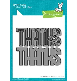 LAWN FAWN LAWN FAWN GIANT OUTLINED THANKS DIE SET