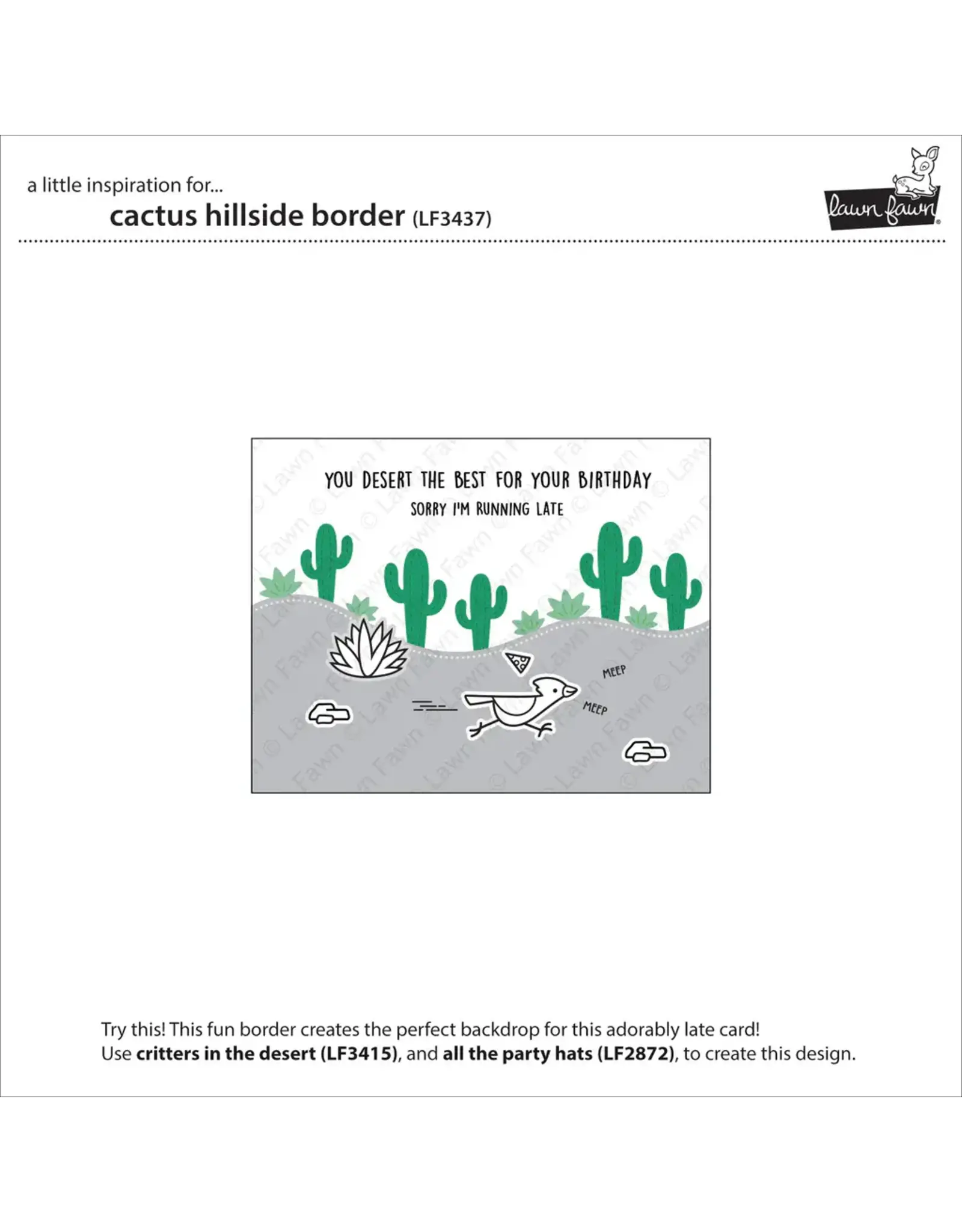 LAWN FAWN LAWN FAWN CACTUS HILLSIDE BORDER DIE SET