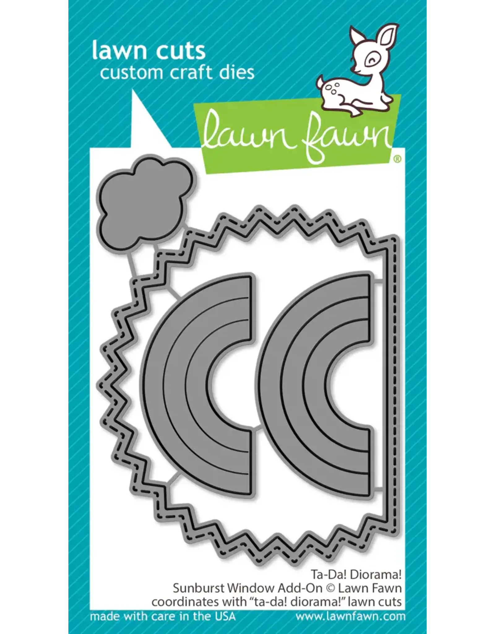 LAWN FAWN LAWN FAWN TA-DA! DIORAMA! SUNBURST WINDOW ADD-ON DIE SET