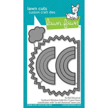 LAWN FAWN LAWN FAWN TA-DA! DIORAMA! SUNBURST WINDOW ADD-ON DIE SET