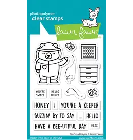 LAWN FAWN LAWN FAWN YOU'RE A KEEPER CLEAR STAMP SET